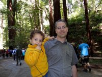 DSC00596  Muir Woods:  After a long walk through the redwoods, Aidan gets a lift from Donovan. : From MobileMe