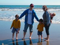 IMG_1459  Stinson Beach:  The Carlson crew pauses for a pic before the waves come rushing in. : From MobileMe