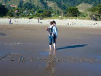 IMG_1494  Stinson Beach:  Brookes tries her foot at sand art. : From MobileMe