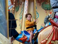 IMG_1628  San Francisco - Pier 39:  Aidan hangs on tight to his carousel horse. : From MobileMe