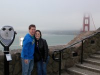 IMG_1743  San Francisco - The Golden Gate Bridge:  Michael and Anna smile for the camera while being upstaged by the stoic face of the viewing machine. : From MobileMe